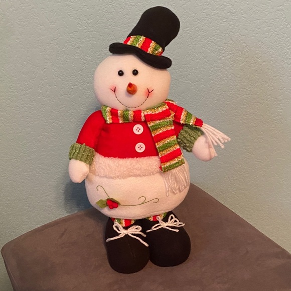 Other - Festive Snowman Holiday Decor with Red and Green Accents